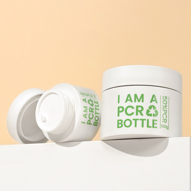 30G 50G 100G Kosong Isi Ulang Dapat Diganti PCR PP Ramah Lingkungan Wajah Tubuh Perawatan Kulit Scrub Krim Mentega Kemasan Toples Kosmetik Plastik