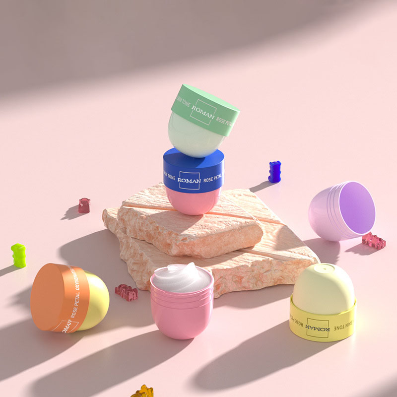 50Ml Botol Krim Plastik Bulat Kosong Botol Mulut Lebar 50G Botol Krim Scrub Wajah Wadah Kemasan Kosmetik