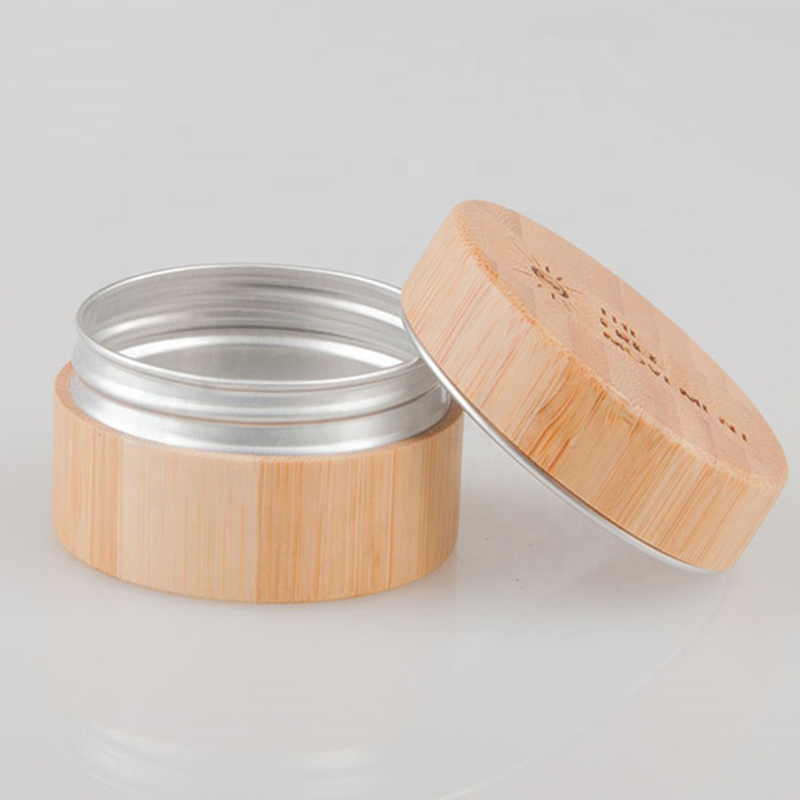 5G 15G 30G 50G 100G Kemasan Kosmetik Bentuk Silinder Botol Krim Wajah Kayu Bambu dengan Toples Aluminium Bagian Dalam 5G 15G 30G 50G 100G Kemasan Kosmetik Bentuk Silinder Botol Krim Wajah Kayu Bambu dengan Toples Aluminium Bagian Dalam