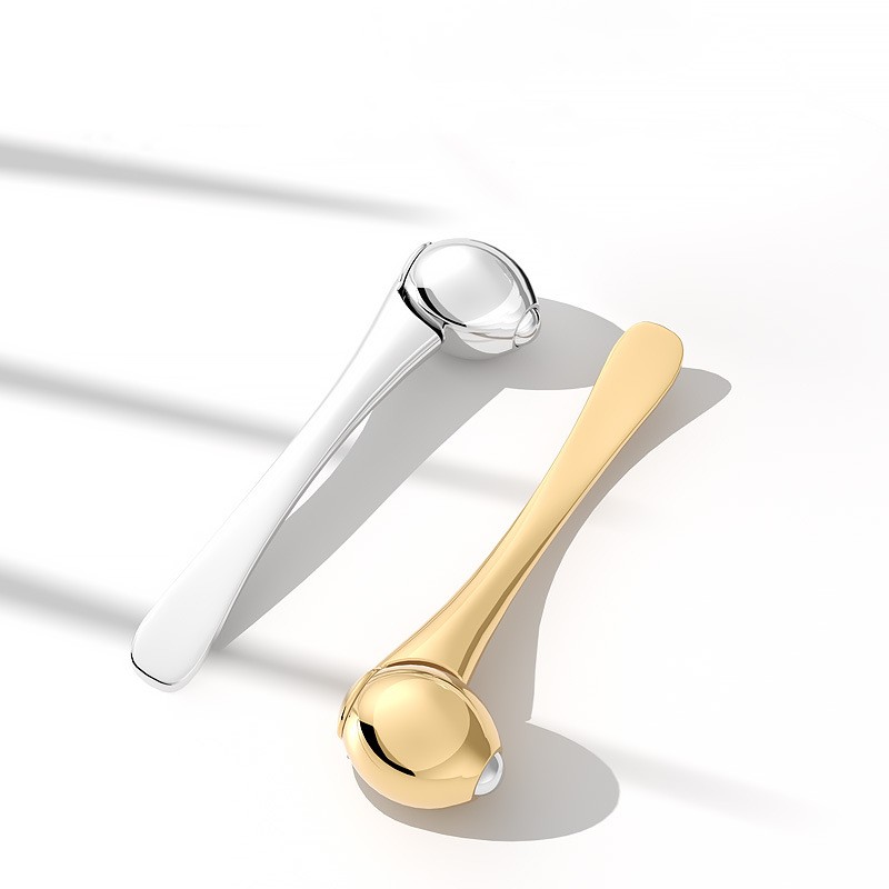 Stik Pijat Rol Mata Aplikator Krim Mata Spatula Kosmetik Sendok Wajah Anti Kerutan Alat Perawatan Wajah Campuran Emas