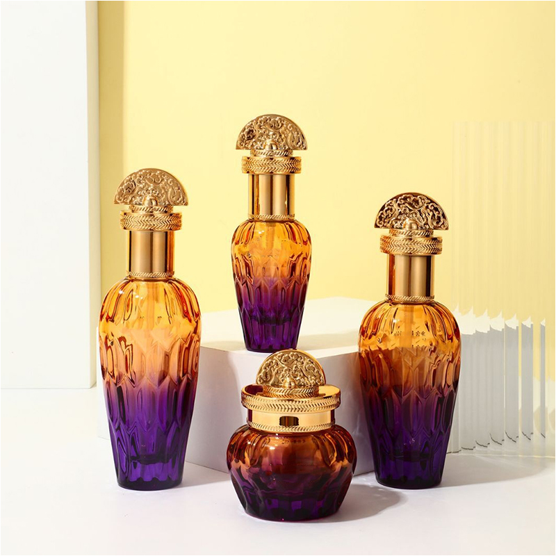 Kaca Bening Buram Kemasan Perawatan Kulit Wadah Kosmetik Botol Lotion Kaca Dengan Pompa Penetes Kaca Bening Buram Kemasan Perawatan Kulit Wadah Kosmetik Botol Lotion Kaca Dengan Pompa Penetes