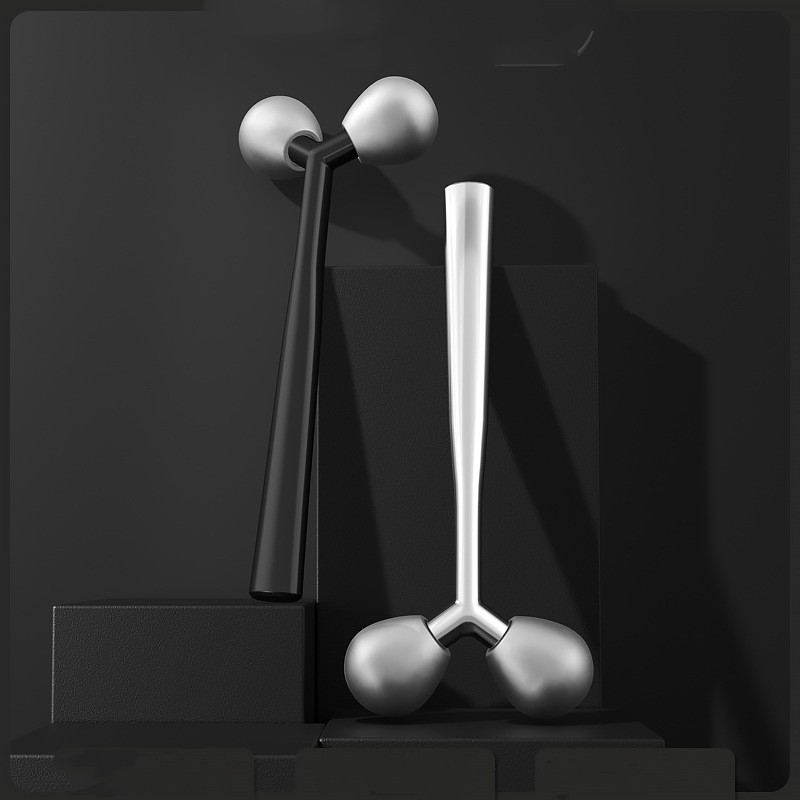 Pemijat Rol 3d Pelangsing Bentuk Y Pengangkat Wajah Genggam 360 Rol Pijat Wajah Putar