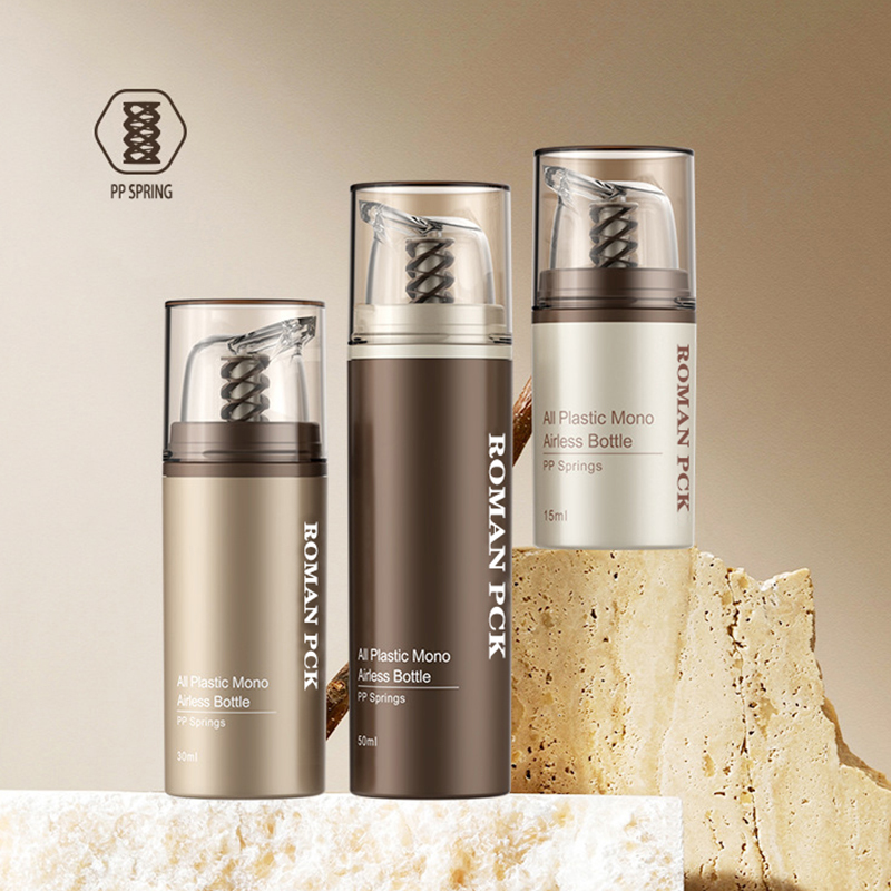 Plastik Coklat Pengap Krim Kosmetik Botol Pompa Bening Dispenser Perawatan Kulit Wadah Makeup untuk Lotion Gel Krim