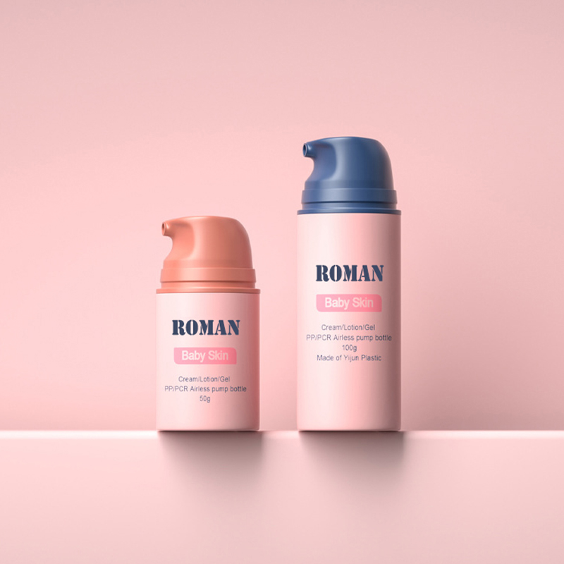 Sampel Gratis Matte 30ml 50ml Botol Pompa Lotion Tanpa Udara Plastik untuk Serum Perawatan Kulit Wadah Tanpa Udara untuk Krim Bayi