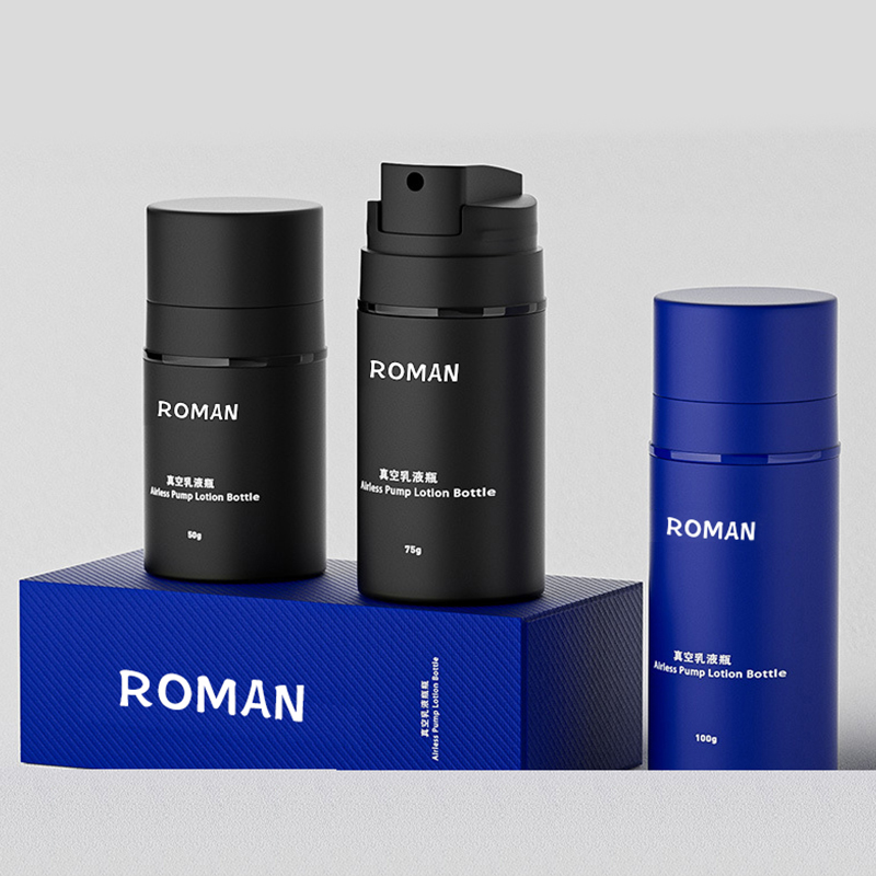 Botol Lotion Hitam Matte 15ml 30ml 50ml 100ml 120ml 150ml Pompa Esensi Perawatan Kulit Botol Pengap Untuk Kemasan Kosmetik