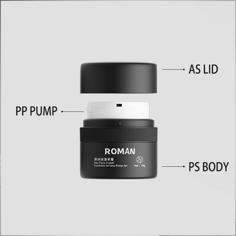 15Ml 30Ml 50Ml Putih Hitam Dinding Ganda Plastik PP Kosong Isi Ulang Tekan Botol Serum Krim Losion Pelembab Tanpa Udara dengan Pompa 15Ml 30Ml 50Ml Putih Hitam Dinding Ganda Plastik PP Kosong Isi Ulang Tekan Botol Serum Krim Losion Pelembab Tanpa Udara dengan Pompa