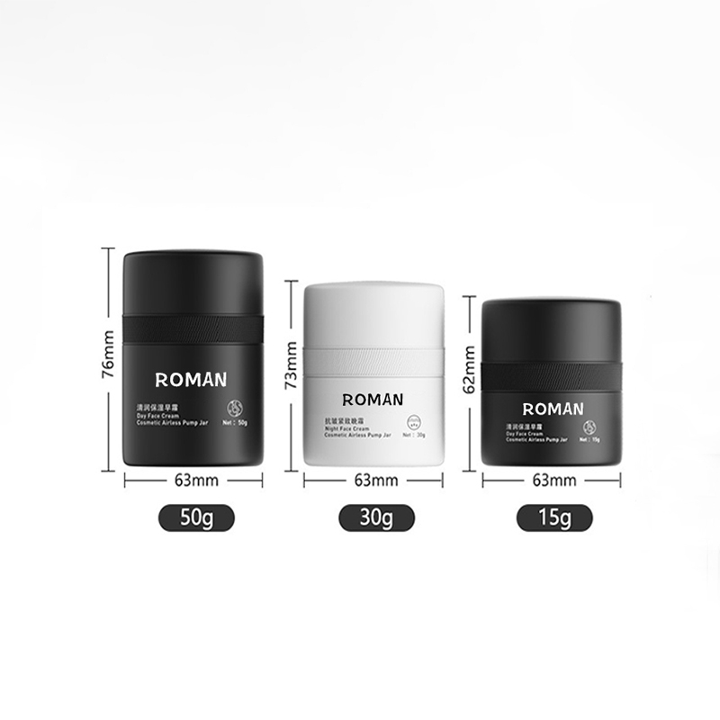 15Ml 30Ml 50Ml Putih Hitam Dinding Ganda Plastik PP Kosong Isi Ulang Tekan Botol Serum Krim Losion Pelembab Tanpa Udara dengan Pompa 15Ml 30Ml 50Ml Putih Hitam Dinding Ganda Plastik PP Kosong Isi Ulang Tekan Botol Serum Krim Losion Pelembab Tanpa Udara dengan Pompa