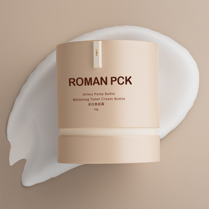 Botol Pengap Silinder PP Kosong 15G 30G 50G Kosmetik Krim Wajah Alas Bedak Perawatan Kulit Stoples Pompa Vakum Beku Tabir Surya