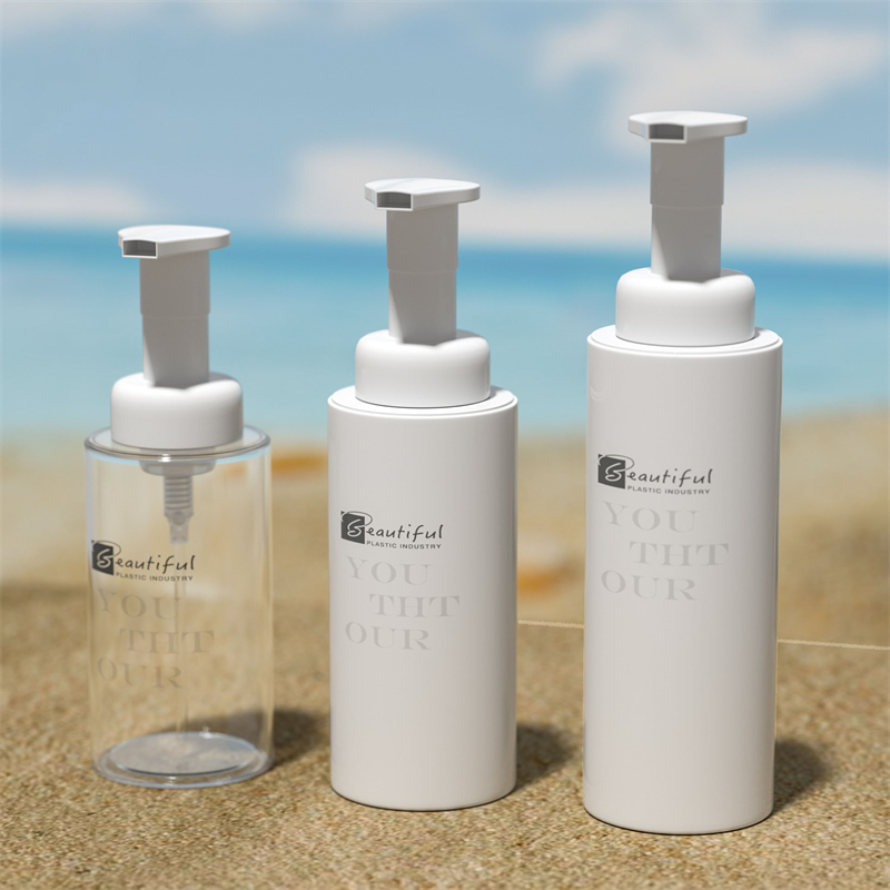 100ml 120ml 150ml 200ml 300ml Botol PET Putih Dengan Pompa Foamer Putih untuk Sabun Berbusa dan Produk Perawatan Rambut Paket Kosmetik