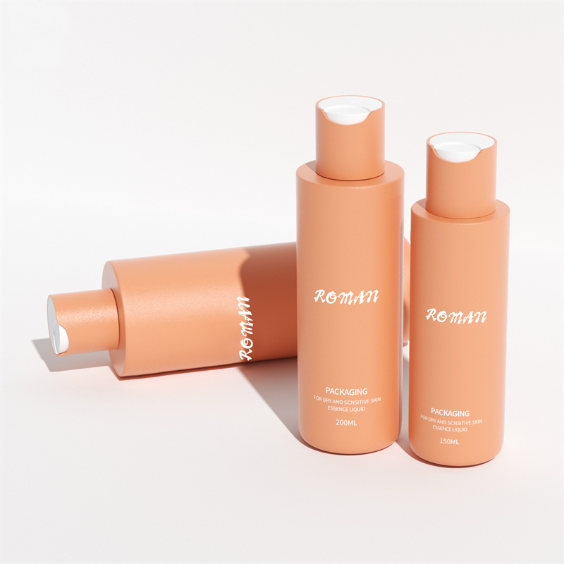 100Ml 150Ml 200Ml Botol Bulat Plastik PET dengan Tutup Oranye Bening Cakram Isi Ulang Kosong untuk Serum Perawatan Kulit Sampo Masker Wajah 100Ml 150Ml 200Ml Botol Bulat Plastik PET dengan Tutup Oranye Bening Cakram Isi Ulang Kosong untuk Serum Perawatan Kulit Sampo Masker Wajah