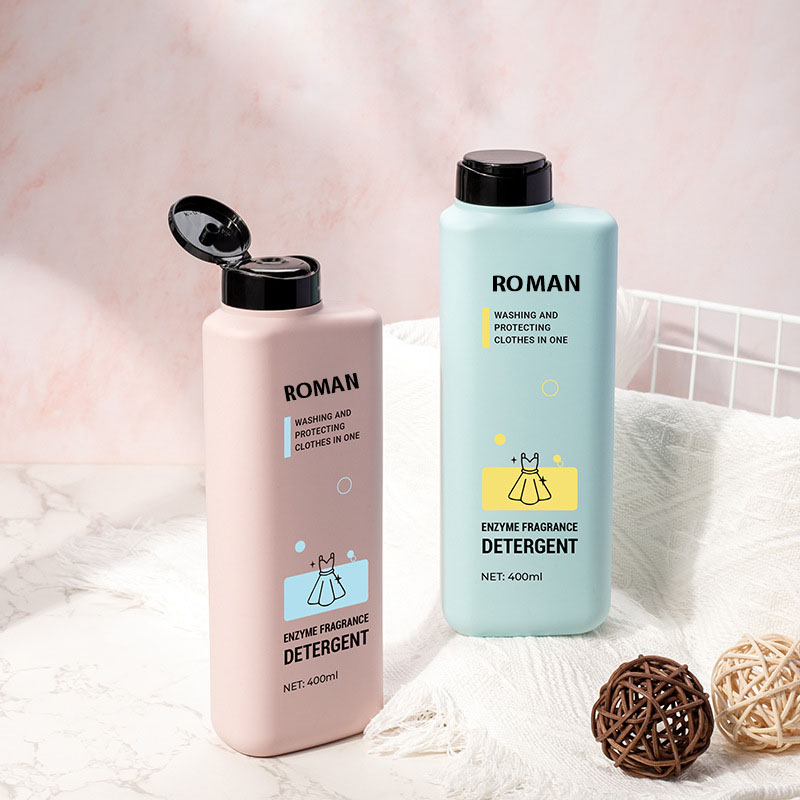 400Ml Botol Plastik Flip Top Bulu Mata Hewan Peliharaan Sampo Kosong Lotion Peras Botol Cair Pencuci Piring Botol Air Transparan