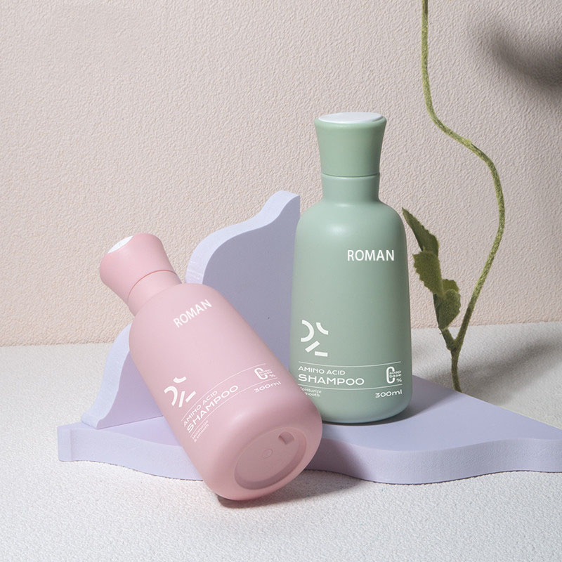 Botol Sampo Peras Plastik Kosong Matte Green Pink 300ml dengan Tutup Atas Cakram untuk Serum dan Lotion Perawatan Kulit Botol Sampo Peras Plastik Kosong Matte Green Pink 300ml dengan Tutup Atas Cakram untuk Serum dan Lotion Perawatan Kulit