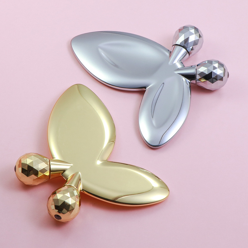 Roller Pijat Wajah Berbentuk Kupu-kupu Paduan Seng