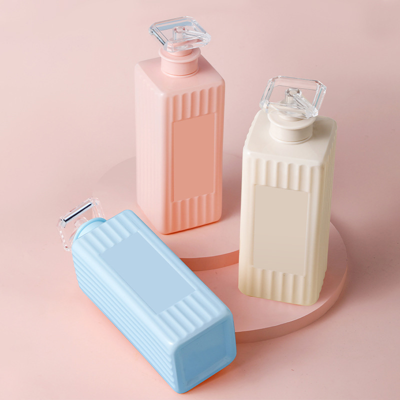 500Ml 750Ml Botol Pompa Lotion Hewan Peliharaan Plastik Persegi dengan Permukaan Bentuk Garis untuk Sampo Minyak Rambut dan Kondisioner Wadah Kosmetik 500Ml 750Ml Botol Pompa Lotion Hewan Peliharaan Plastik Persegi dengan Permukaan Bentuk Garis untuk Sampo Minyak Rambut dan Kondisioner Wadah Kosmetik