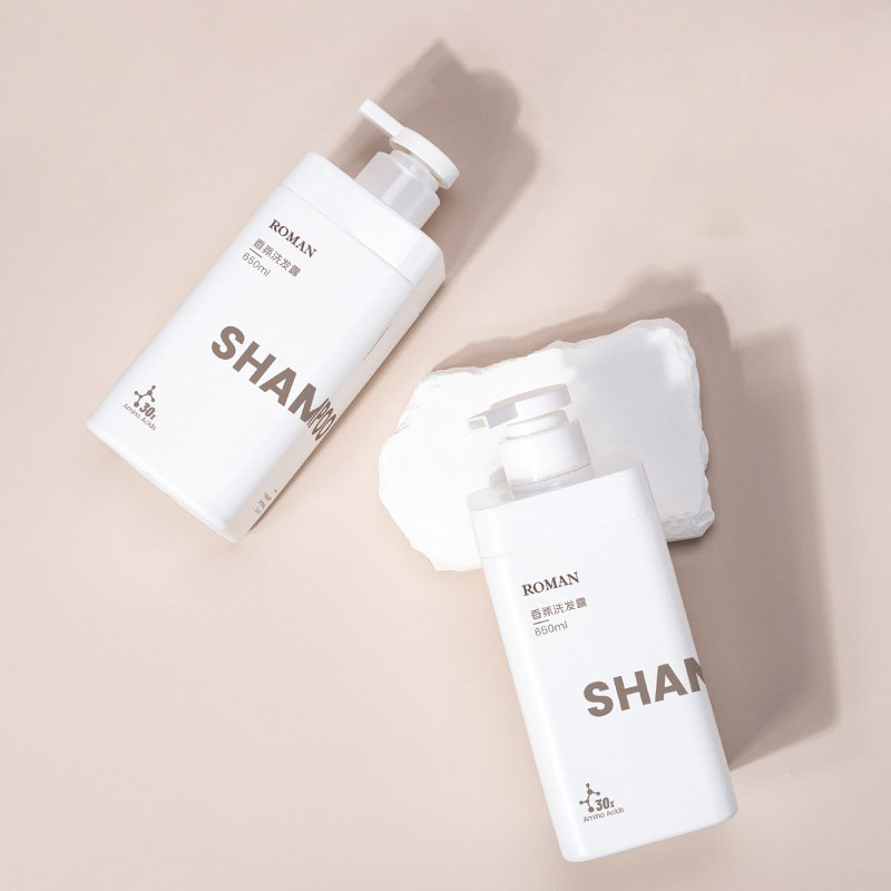 Desain Baru Logo Pribadi Matte Putih 650Ml Botol Cairan Deterjen Plastik HDPE Kosong Persegi 1L untuk Gel Mandi Sampo Desain Baru Logo Pribadi Matte Putih 650Ml Botol Cairan Deterjen Plastik HDPE Kosong Persegi 1L untuk Gel Mandi Sampo