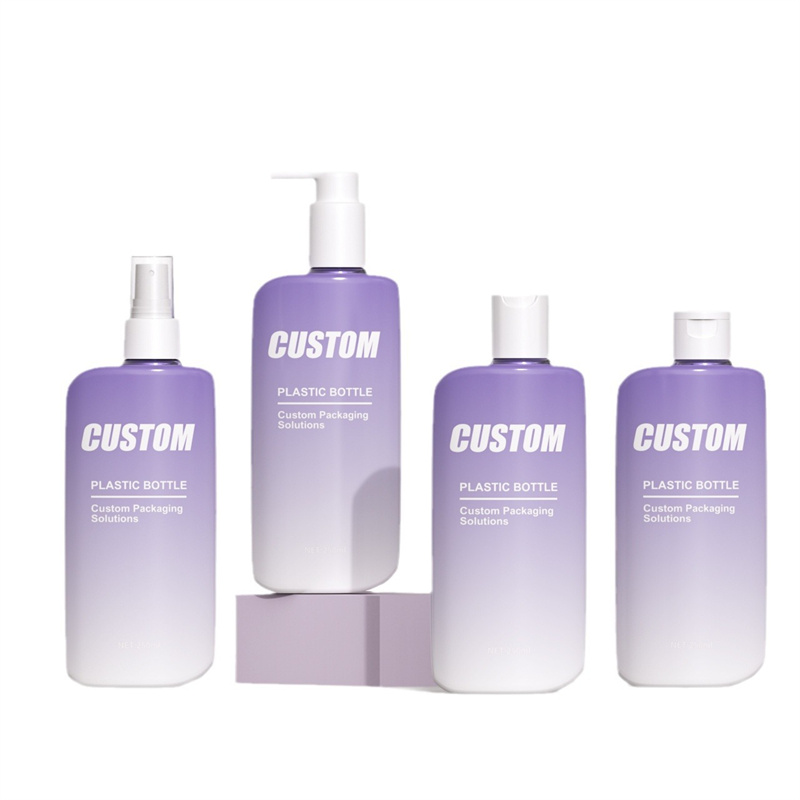 Botol Krim Pijat Pelembab Datar 250Ml Botol Sampo Gel Mandi Wadah Losion Tubuh Pembersih Wajah untuk Tabir Surya Botol Krim Pijat Pelembab Datar 250Ml Botol Sampo Gel Mandi Wadah Losion Tubuh Pembersih Wajah untuk Tabir Surya