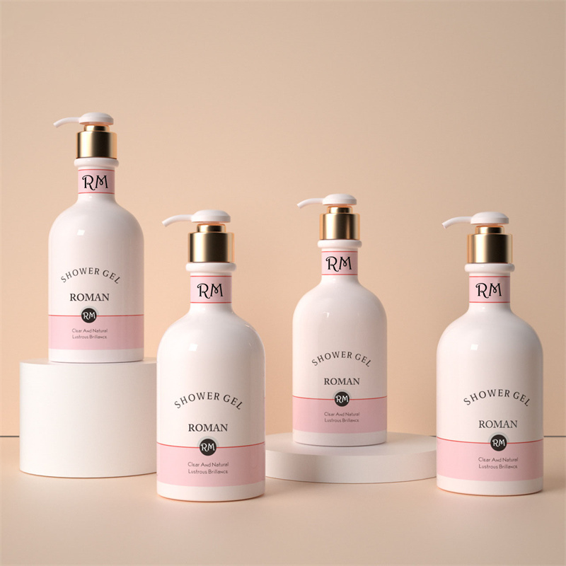 400ml Pink PET Grosir Botol Lotion Organik Alami Perbaikan Perawatan Tubuh Botol Kulit Kering Pompa Tekan Untuk Shampo Perawatan Rambut