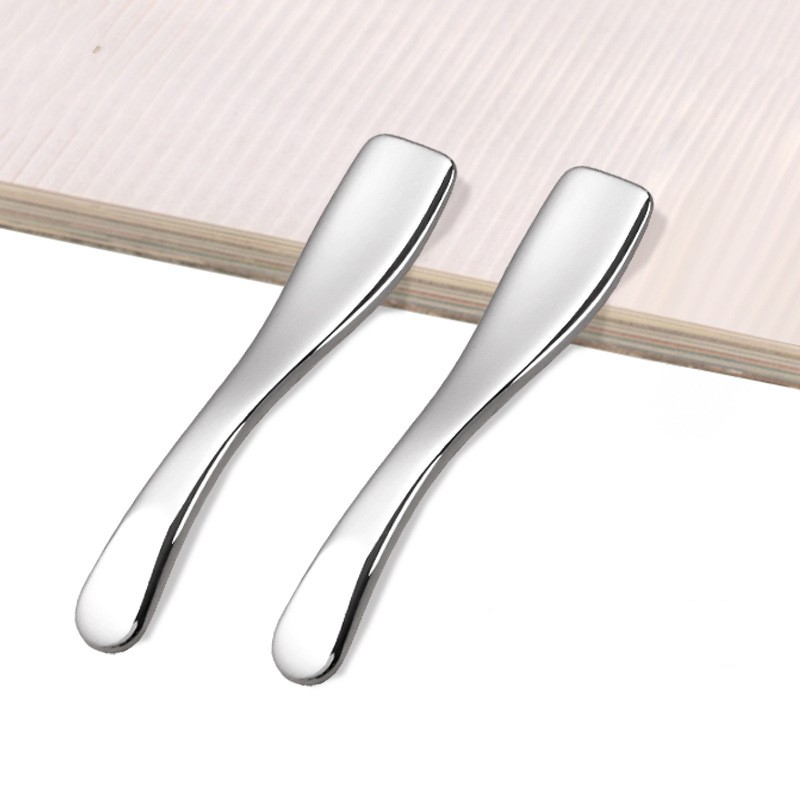 Spatula Rias Kecantikan Mini Masker Sendok Krim Mata Wajah Kecil Sendok Kosmetik Logam Emas