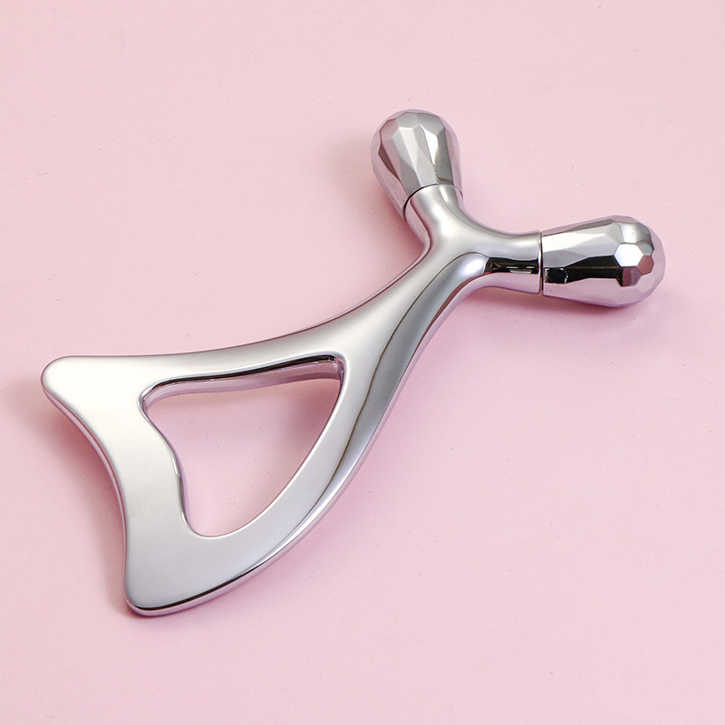 Alat Rol Pijat Mata Paduan Seng & Gua Sha Wajah Alat Rol Pijat Mata Paduan Seng & Gua Sha Wajah