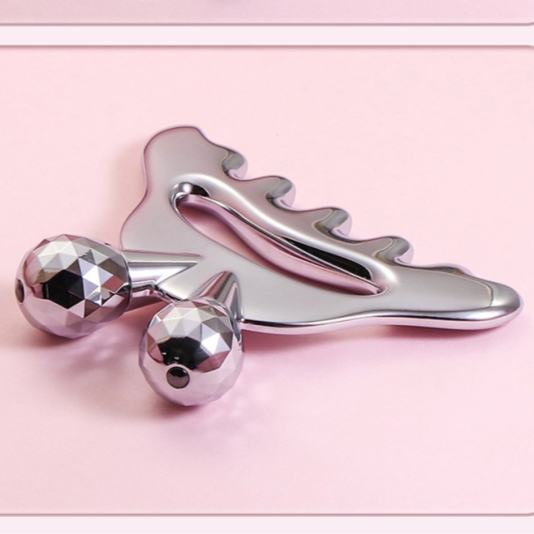 Roller Pijat Wajah Paduan Seng Dengan Pijat Kepala Roller Pijat Wajah Paduan Seng Dengan Pijat Kepala